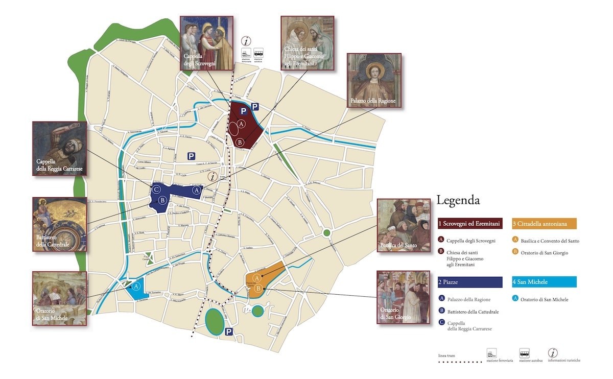 tourist map of padua italy