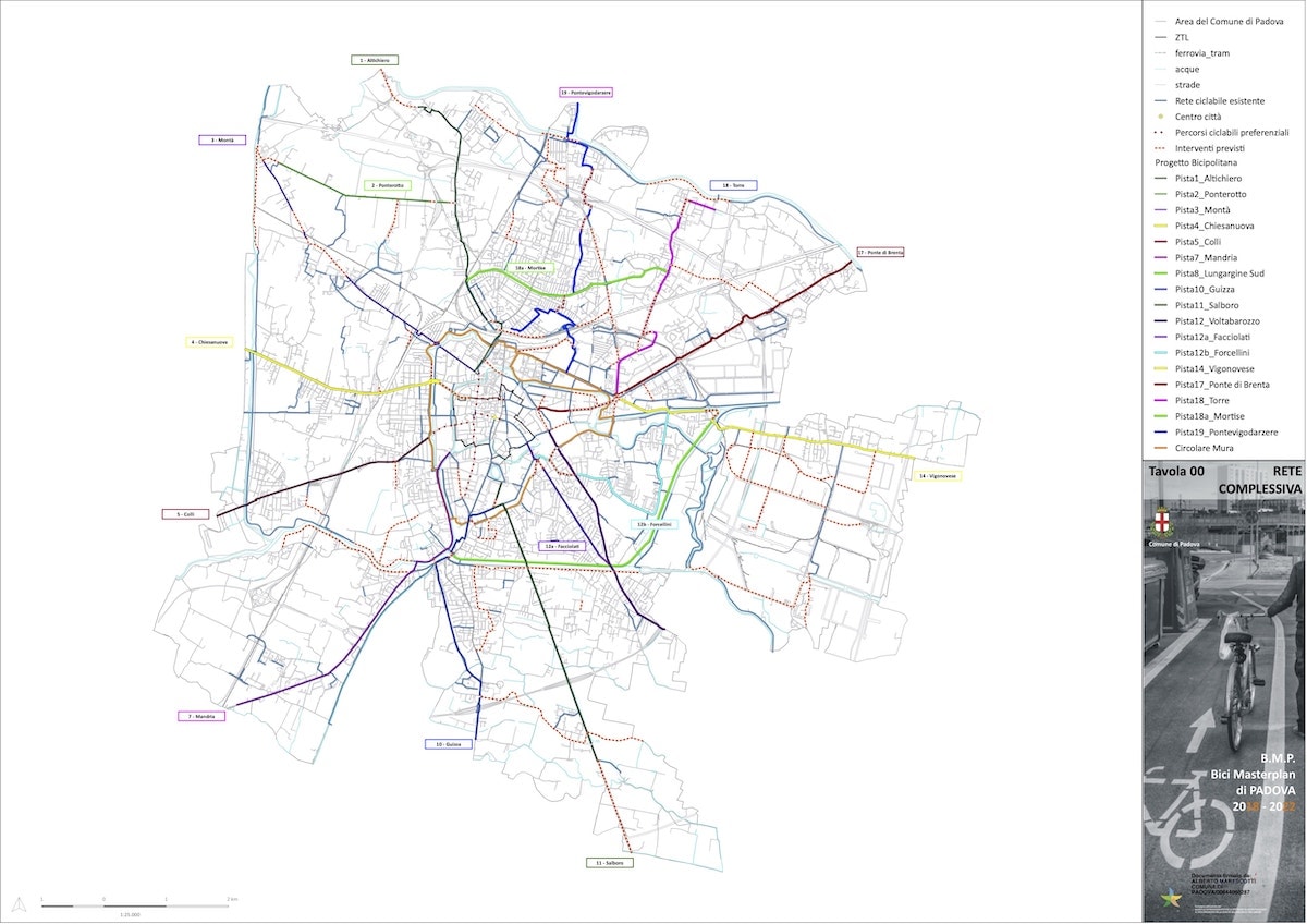 tourist map of padua italy